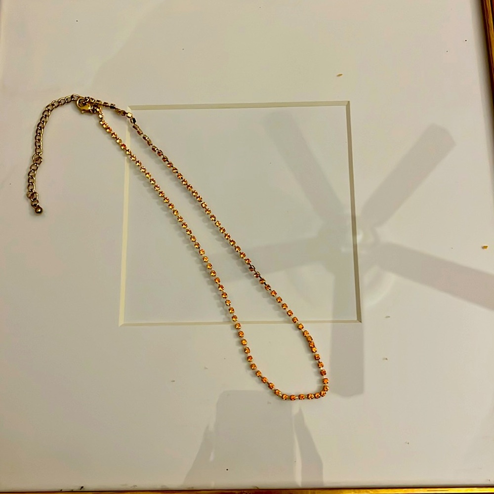 orange gem necklace